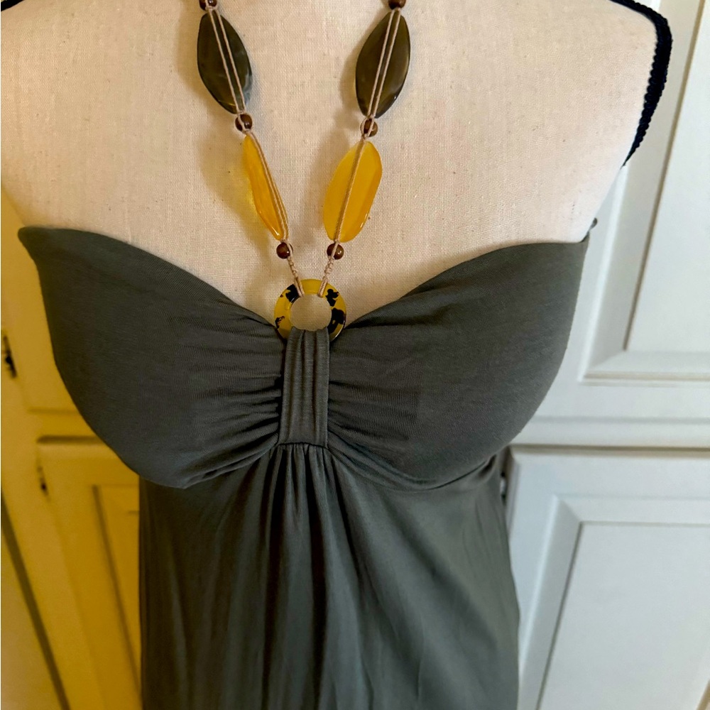 Tommy Bahama maxi halter dress with beaded embellishments. Beautiful dress! 👗